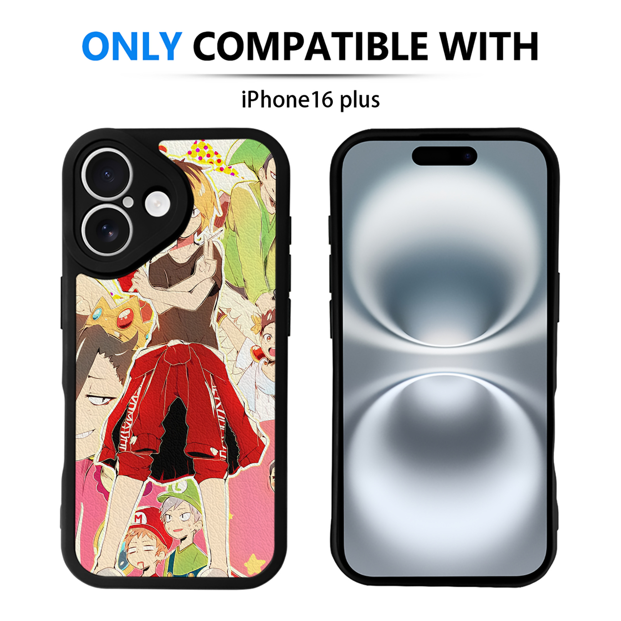（画像用） ハイキュー!! Haikyu!! 【iPhone 16シリーズ対応】シリコンスマホケース（レザー調） 材質：シリコン